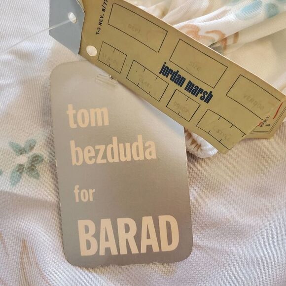 Tom Bezduda for Barad White Vintage Floral Pajama Set Jordan Marsh NWT - Picture 8 of 10